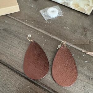 Nickel and Suede Earrings